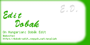 edit dobak business card